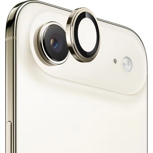 Blueo Протектор - Камера за iPhone 17 Air - Син - Сапфирено кристално оригинално стъклено стъкло - Златен