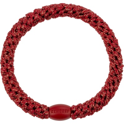KKNEKKI Gumička do vlasů Kknekki Holiday Red, červená barva, textil – Zboží Dáma