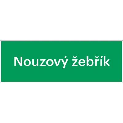 Bezpečnostní únikové značení, ''Nouzový žebřík'' – luminiscenční fólie, 300×105 mm