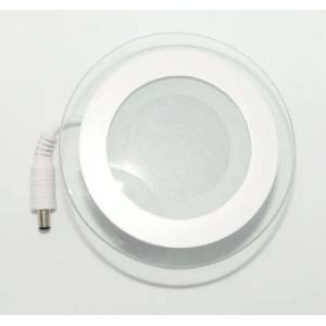  Led панел за вграждане стъкло - кръг, 6w бяла светлина с led драйвер