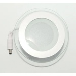  Led панел за вграждане стъкло - кръг, 6w бяла светлина с led драйвер