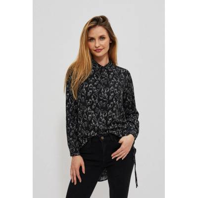 Moodo Blouse with print čierna biela