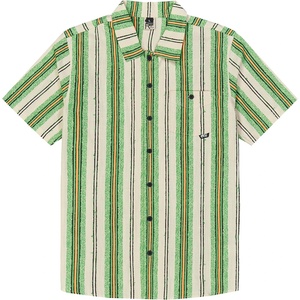 Picture Мъжка риза с копчета Picture Mataikona S/S Shirt - Greenstripes Print - размер L (033-1929-0913)