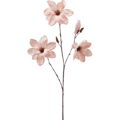 Větvička magnolie s flitry růžová, 91 cm