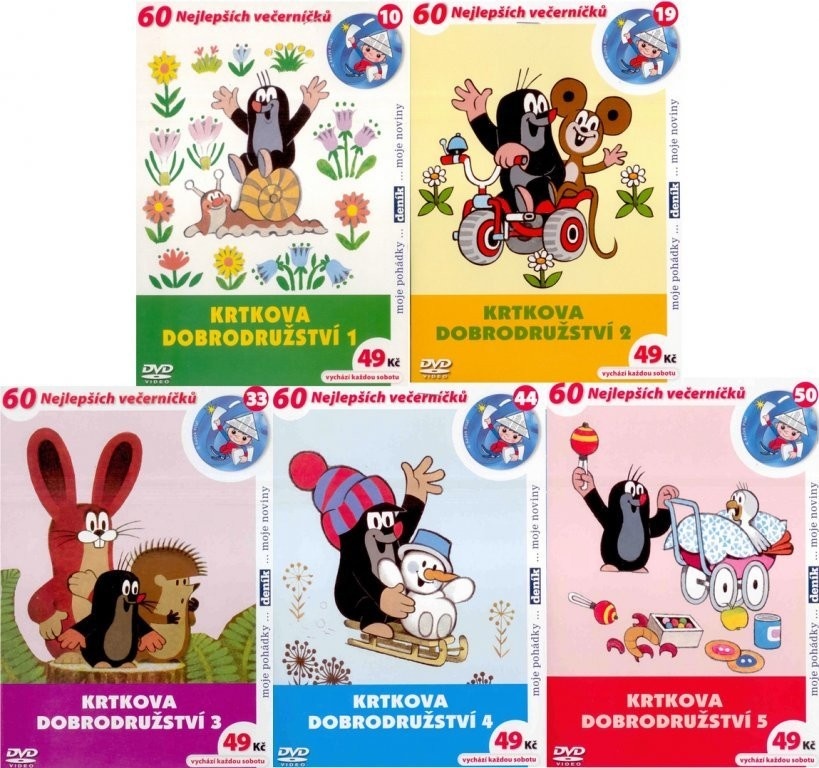 Krtkova dobrodružství 1.-5. díl - kolekce DVD od 13,9 € - Heureka.sk