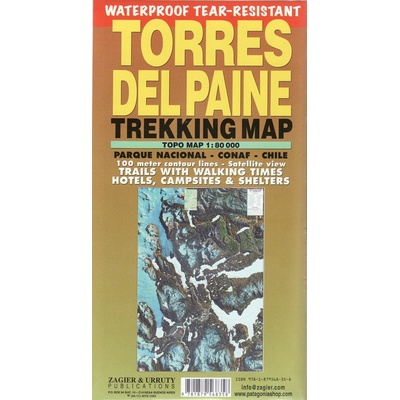 mapa Torres del Paine 1:80 t. (Chile)