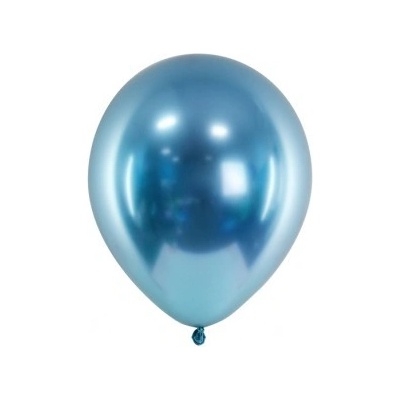 Party Deco CHB1 001 10 Chromované balóny Glossy 27cm Modrá