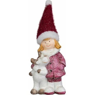 Dekorácia MagicHome Vianoce, Dievča, 7.6x9.2x23 cm