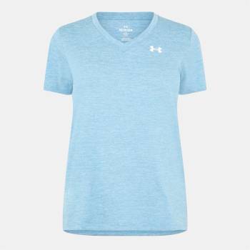 Under Armour Tech Twist V-Neck Short Sleeve Womens - Blue Calm