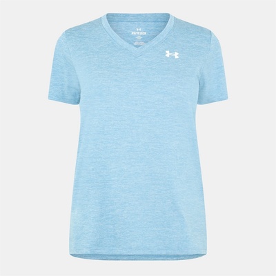 Under Armour Tech Twist V-Neck Short Sleeve Womens - Blue Calm
