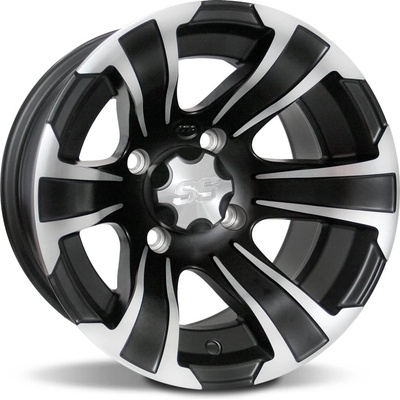 ITP SS312, 14x8 (5+3) Matte Black w/ Machined 4/156 1428449536B