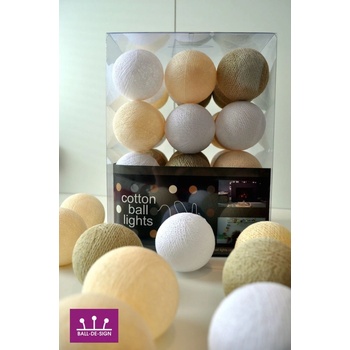 Ball-de-sign WHITE COFFEE cotton balls Počet ks v balení: 10 ks