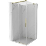 Mexen Rox L плъзгаща се душ кабина 90 x 90 см, прозрачна, златна - 8C2L-090-090-50-00 (8C2L-090-090-50-00)