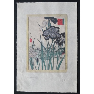Hiroshige Utagawa - Kosatce v Horikiri v Tokiu (A3)