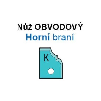 VBD pro VP-75 - Profil K obvodový, Horní braní (1ks)