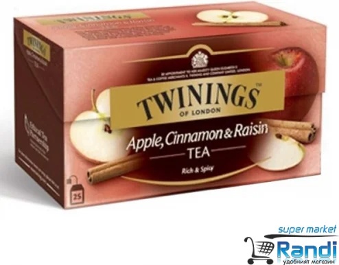TWININGS Чай Twinings Apple, Cinnamon & Raisin 25бр