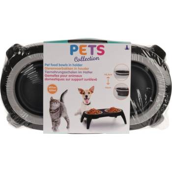 Pets Collection Mísa na stojanu pro psa nebo kočku dvojitá 17 cm