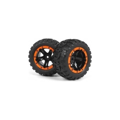 BlackZon 1:16 Slyder MT/ST: Nalepené gumy MT s oranžovými disky 2 ks