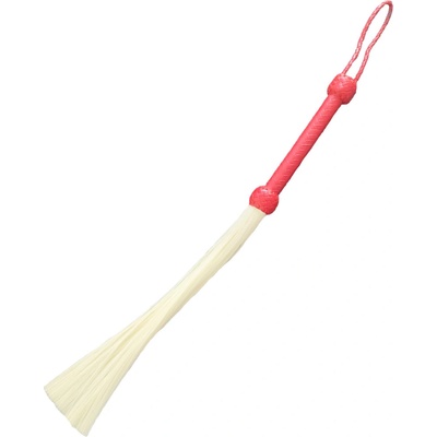 Willi Red Blush důtka s umělými vlasy | červený