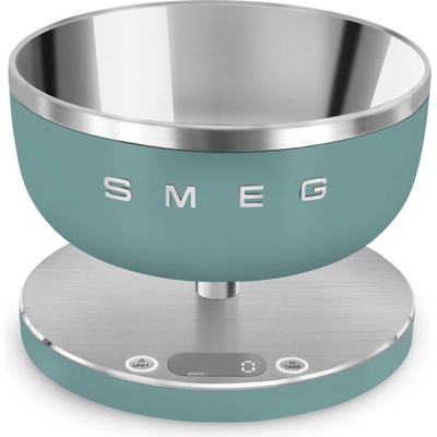 Smeg Кухненска везна Smeg Collezione KSC01EGMWW, До 5 кг/5 л, ТАРА, LED дисплей, Противоплъзгаща се основа, Автономия до 36 часа, Изумрудено зелен (KSC01EGMWW)