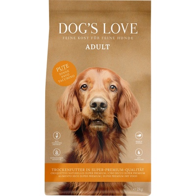 DOG’S LOVE 2кг Adult Dog´s Love, суха храна за кучета - с пуешко