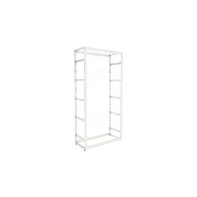 BIGSHOP Predajný, policový systém KIT 08, 672 x 442 x 1850 x 182,5 mm, matná biela