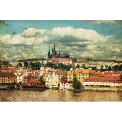 DIMEX ART Флизелинов фототапет ретро картичка - прага 375 x 250 см