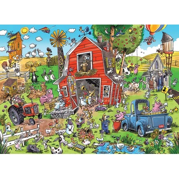 Cobble Hill - Puzzle Family Puzzle: Farmyard Folly - 350 piese