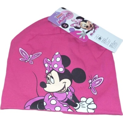 Lehká dívčí bavlněná čepice s motivem Minnie Mouse ideální na jarní a podzimní dny různé
