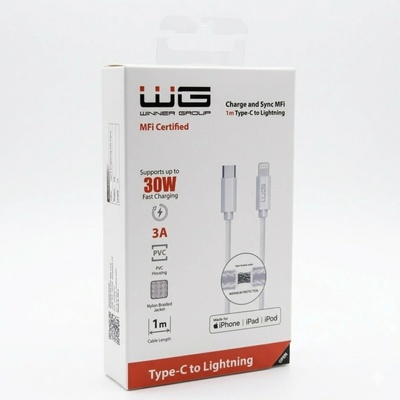 Winner WINKMFITYPCWH datový USB-C/Lightning, 1m, bílý