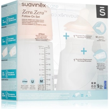 Suavinex Zero Zero Follow-On Set подаръчен комплект за бебета M Medium Flow 3 m+