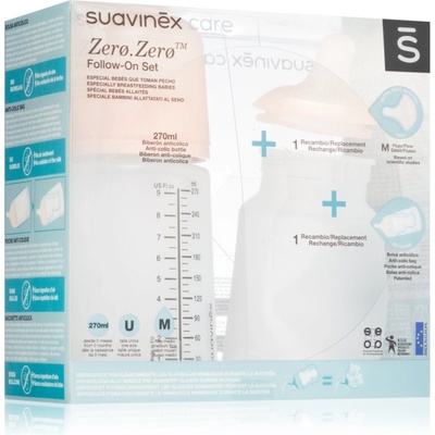 Suavinex Zero Zero Follow-On Set подаръчен комплект за бебета M Medium Flow 3 m+