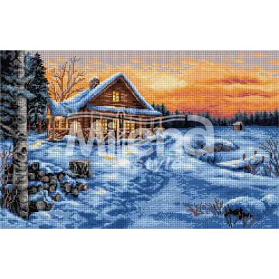 Milena Style Зимен залез - гоблен със схема конци Ariadna 1: 4