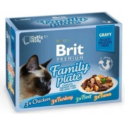 Brit Premium Family Cat Filety v omáčce Mix Chutí 12 x 85 g