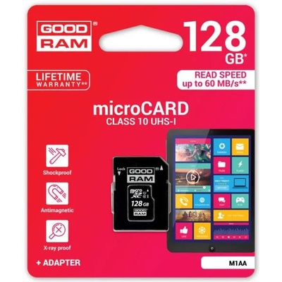 GOODRAM microSDXC 128GB C10/UHS-I M1AA-1280R12