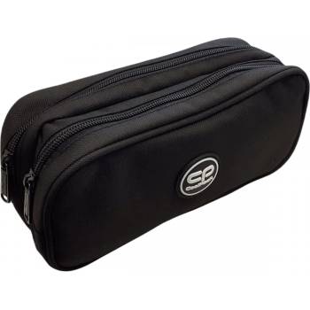 COOLPACK Eлипсовиден ученически несесер Cool Pack Duke - Black, 2 отделения (F065769)