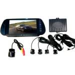 Carmart Парктроник с цветен дисплей 7" в огледало с USB, Bluethooth и камера