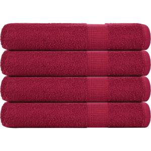 vidaXL Кърпи за сауна FROGN 4 бр. бордо 80x200 см 360 г/м2 (136744)