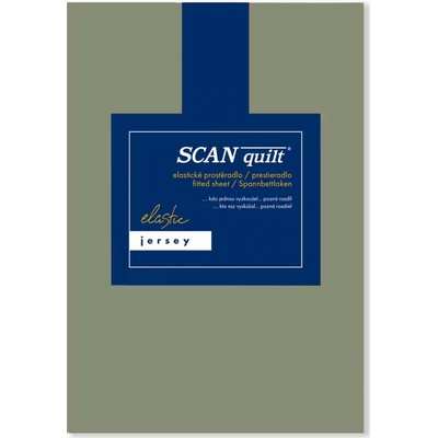 Scanquilt Prestieradlo jersey elastic khaki 180x200
