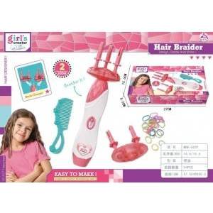 Fisher Price Set for braids 2in1 for children 5+ Braiding razor + 2 Interchangeable Sockets + 50 Hair elastics + Comb