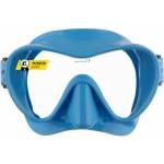 CRESSI Cressi Frameless Diving Mask F1 - Fog-free Glass Lens, Diving Goggles - Ergonomic Silicone Rim, Snorkel Mask - Dry Snorkel & Snorkel Set - Blue - Mask - ZDN281020