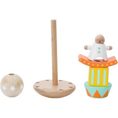 Classic World Дървена играчка за баланс и координация - Веселият клоун (cw20097)