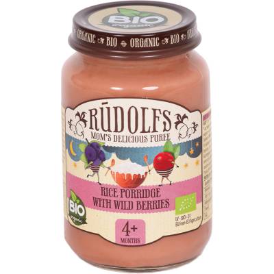Rudolfs Rýžová kaše s lesními plody BIO 190g 4M+