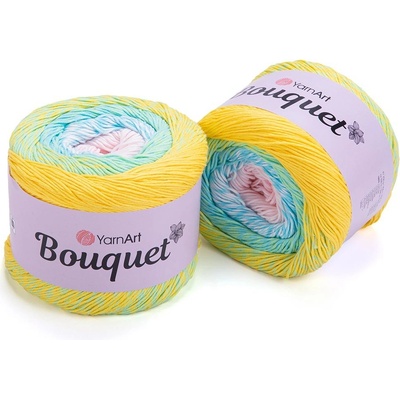 Yarn Art Bouquet 703 žlutá modrá růžová