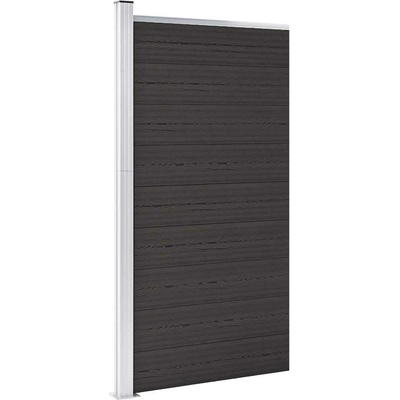 vidaXL Plotový dílec WPC 95 x 186 cm černý
