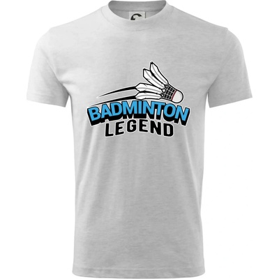 Badminton legend Tričko dětské bavlněné Světlešedý Melír