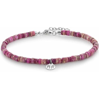 Rebel & Rose Dámsky náramok na nohu Hot Pink 4 mm RR-AK008-S-S