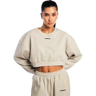 GymBeam dámská mikina Cropped Aura Grey