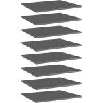 vidaXL Рафтове, 8 бр, сив гланц, 60x50x1, 5 см, инженерно дърво (805281)