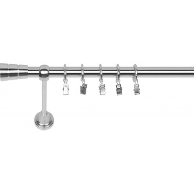 Dekodum Jednořadá Garnýž Walec Basic 19 mm ocelový efekt 320 cm